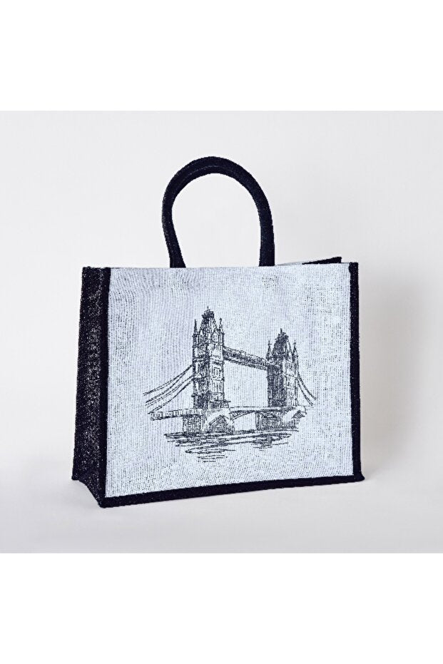 Home Box Illustrated Medium Shopping Bag - 30x38x18 cm