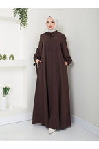 Ayşe Melek Fashion Women's Evening Dress with Scarf Collar Ferace - 2662