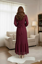 STYLE NİŞANTAŞI Chiffon Pleated Dress