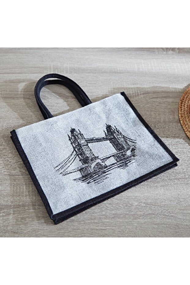 Home Box Illustrated Medium Shopping Bag - 30x38x18 cm