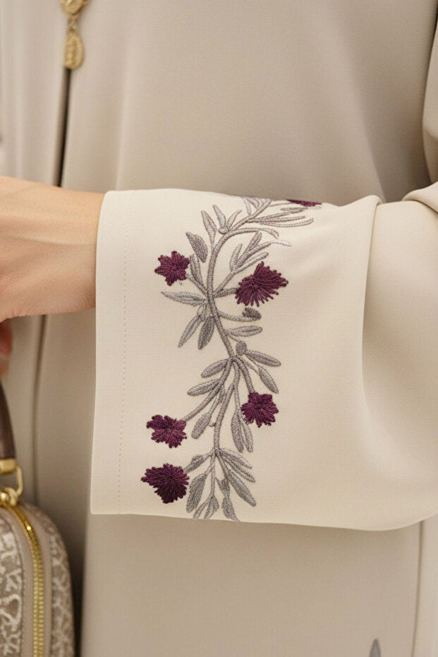 Muchmy Luxury High Quality Korean Nida Fabric Floral Embroidered Women's Abaya