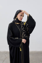 LEYLA STORE Stylish Ferace with Arabic Letters