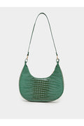 Styli Green Croco Shoulder Bag