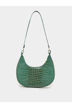 Styli Green Croco Shoulder Bag
