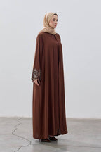 LEYLA STORE Elegant Bead Detailed Ferace