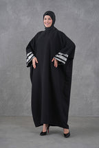 Ferace Abaya with Sequin Stripe Detail on the Collar