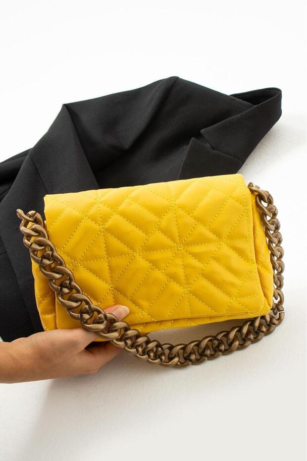 Kaya Bag Yellow Women's Shoulder and Crossbody Bag 15X26 Size