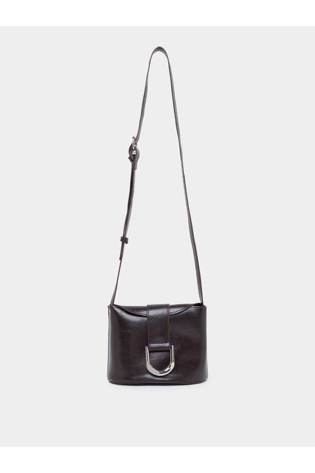 Styli Metal Buckle Detail Flap Crossbody Bag