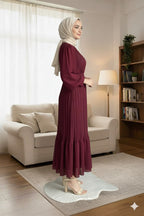 STYLE NİŞANTAŞI Chiffon Pleated Dress