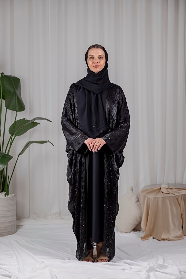 Ophelia Diamon Abaya – Elegant Black Long Dress for Women | Modest Daily & Formal Wear