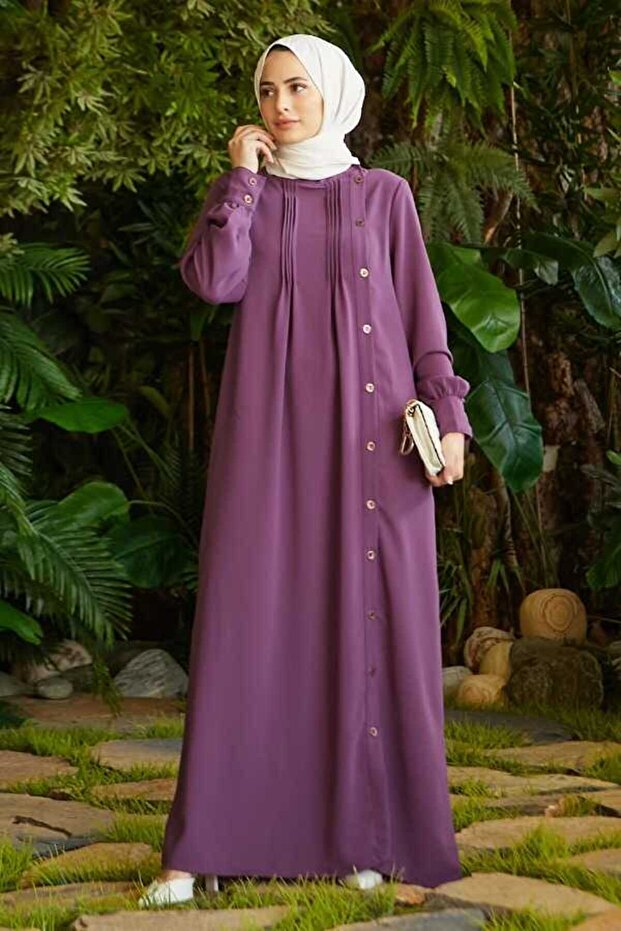 Neways 6508-crepe Side Button Ferace Lilac