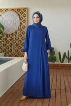 Neways Crepe Side Zipper Ferace Saks Blue 6541