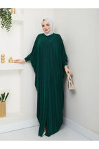 MODAMÜNASİP Long Sandy Ferace with Buttoned Front Bat Sleeves