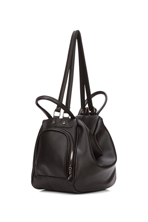 Adelina Bags Women's Soft Textured Functional Adjustable Strap Back Hand and Shoulder Bag Versatile Monkey Bag