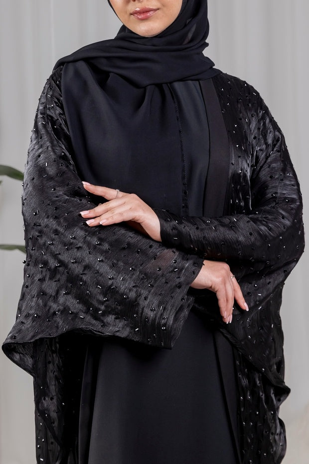 Ophelia Diamon Abaya – Elegant Black Long Dress for Women | Modest Daily & Formal Wear