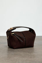 Women's Archel Suede Handbag Bitter Brown