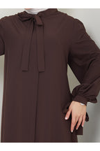 Ayşe Melek Fashion Women's Evening Dress with Scarf Collar Ferace - 2662