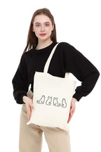 Çınar Bez Çanta Little Cats Printed Raw Cloth Bag