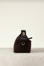 Women's Archel Suede Handbag Bitter Brown