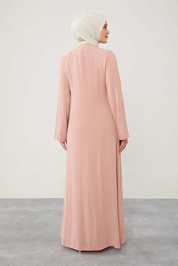 Levidor Rope Tied Stone Embroidered Powder Ferace