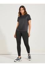 Styli Logo Detail Short Sleeves Basic Top