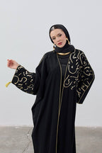 LEYLA STORE Stylish Ferace with Arabic Letters