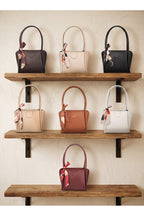 MYSTOBAG Women's Scarf Zipper Closure Shopper Hand and Shoulder Bag