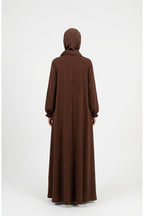 sefamerve Aerobin Fabric Sleeve Elastic Zippered Mevlana Ferace 4140-01 Brown