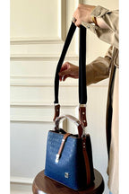 Original Justpolo Women's Dark Blue 5 Compartment Hand and Shoulder Bag