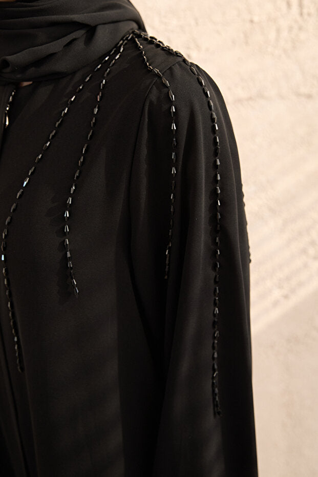 arga prive Hand Embroidered Ferace on the Shoulder