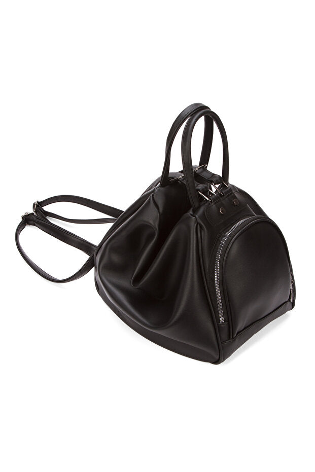 Adelina Bags Women's Soft Textured Functional Adjustable Strap Back Hand and Shoulder Bag Versatile Monkey Bag