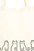 Çınar Bez Çanta Little Cats Printed Raw Cloth Bag