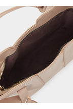 Styli Contrast Stitch Shoulder Bag with Zip Closure