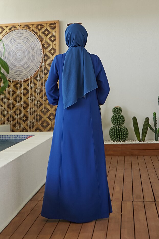 Neways Crepe Side Zipper Ferace Saks Blue 6541