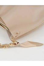 MODALAY Women's Vizyon Soft Leather 3 Compartment Handbag and Shoulder Bag with Scarf and Chain Accessories