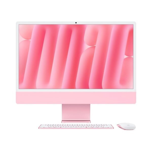 Apple 24" iMac with Retina 4.5K display: M4 chip, 16GB RAM, 256GB SSD with 10?core CPU and 10?core GPU, English Keyboard - Pink-MWV43 - PAPITA