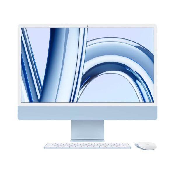 Apple 24-inch iMac with Retina 4.5K display: Apple M3 chip with 8?core CPU and 8?core GPU, 256GB SSD, English Keyboard - Blue - PAPITA