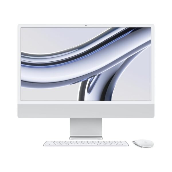 Apple 24-inch iMac with Retina 4.5K display: Apple M3 chip with 8?core CPU and 10?core GPU, 512GB SSD, English keyboard - Silver - PAPITA