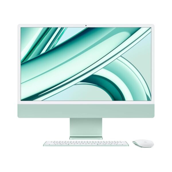 Apple 24-inch iMac with Retina 4.5K display: Apple M3 chip with 8?core CPU and 10?core GPU, 512GB SSD, English keyboard - Green - PAPITA